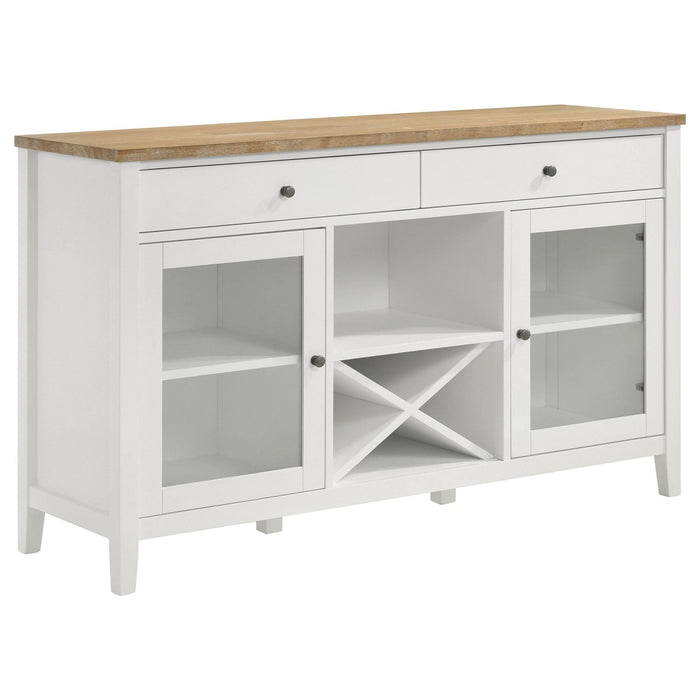 Hollis 2 - door Dining Sideboard Buffet Storage Cabinet White - Walo Furniture