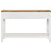 Hollis 2 - drawer Wood Entryway Console Table Brown and White - Walo Furniture