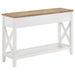 Hollis 2 - drawer Wood Entryway Console Table Brown and White - Walo Furniture