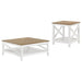 Hollis 2 - piece Square Coffee and End Table Set White - Walo Furniture