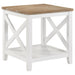 Hollis 2 - piece Square Coffee and End Table Set White - Walo Furniture