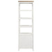 Hollis 4 - shelf Wood Media Tower with Drawers Brown and White - Walo Furniture