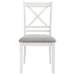 Hollis Cross Back Wood Dining Side Chair White (Set of 2) - Walo Furniture