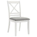 Hollis Cross Back Wood Dining Side Chair White (Set of 2) - Walo Furniture