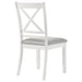 Hollis Cross Back Wood Dining Side Chair White (Set of 2) - Walo Furniture