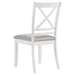 Hollis Cross Back Wood Dining Side Chair White (Set of 2) - Walo Furniture