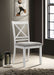 Hollis Cross Back Wood Dining Side Chair White (Set of 2) - Walo Furniture