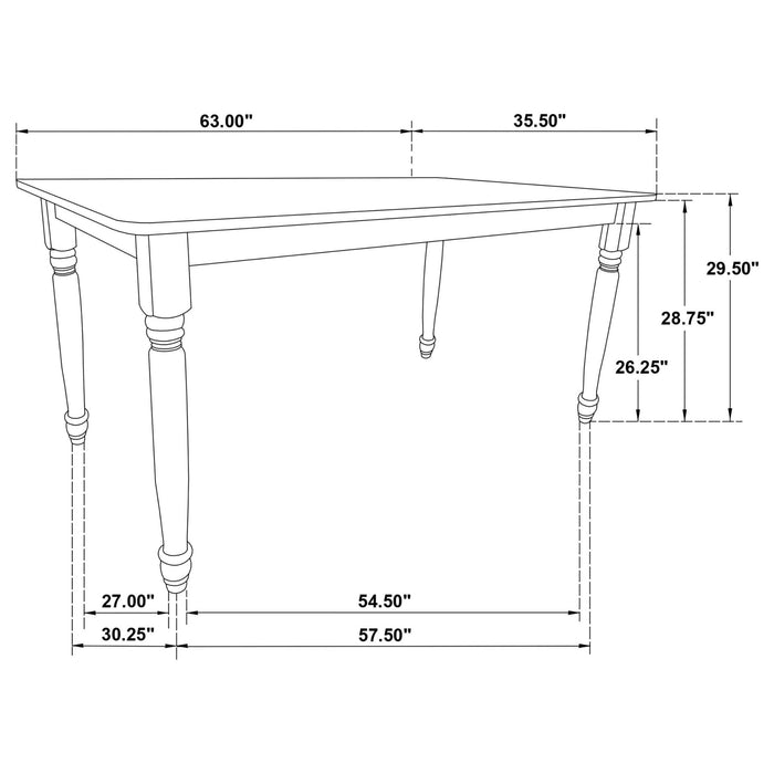 Hollyoak 5 - piece Rectangular Dining Set Walnut and Black - Walo Furniture