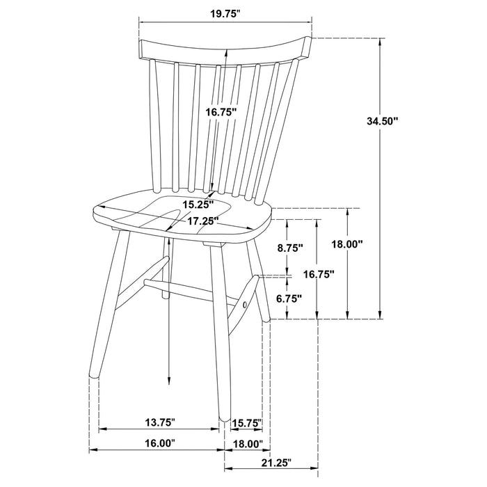 Hollyoak 5 - piece Rectangular Dining Set Walnut and Black - Walo Furniture