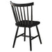 Hollyoak Windsor Wood Dining Side Chair Black (Set of 2) - Walo Furniture