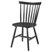 Hollyoak Windsor Wood Dining Side Chair Black (Set of 2) - Walo Furniture