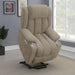 Houston Upholstered Power Lift Recliner Chair Camel - Walo Furniture