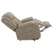 Houston Upholstered Power Lift Recliner Chair Camel - Walo Furniture