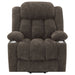 Houston Upholstered Power Lift Recliner Chair Dark Brown - Walo Furniture