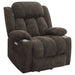 Houston Upholstered Power Lift Recliner Chair Dark Brown - Walo Furniture