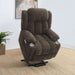 Houston Upholstered Power Lift Recliner Chair Dark Brown - Walo Furniture