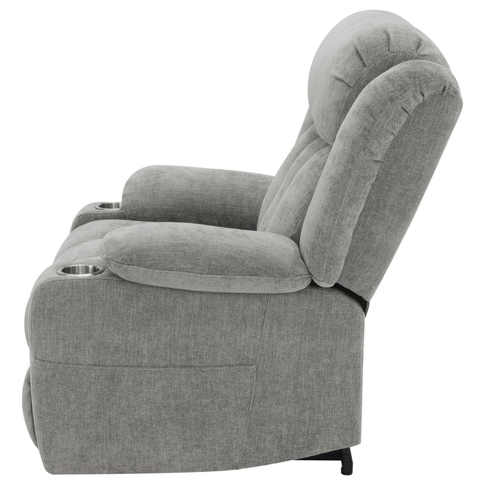 Houston Upholstered Power Lift Recliner Grey - Walo Furniture