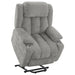 Houston Upholstered Power Lift Recliner Grey - Walo Furniture