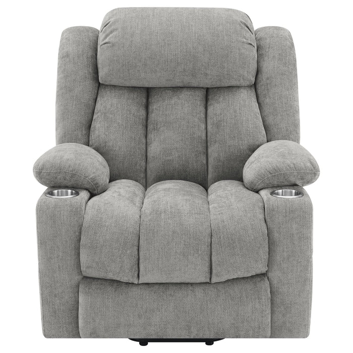 Houston Upholstered Power Lift Recliner Grey - Walo Furniture