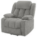 Houston Upholstered Power Lift Recliner Grey - Walo Furniture