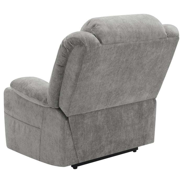 Houston Upholstered Power Lift Recliner Grey - Walo Furniture