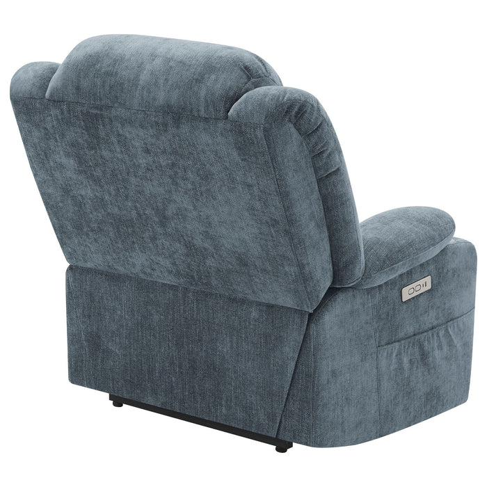 Houston Upholstered Power Lift Recliner Slate Blue - Walo Furniture