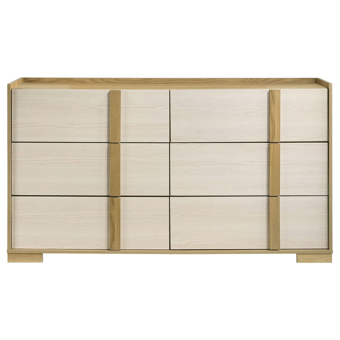 Hyland 6 - drawer Dresser Natural - Walo Furniture