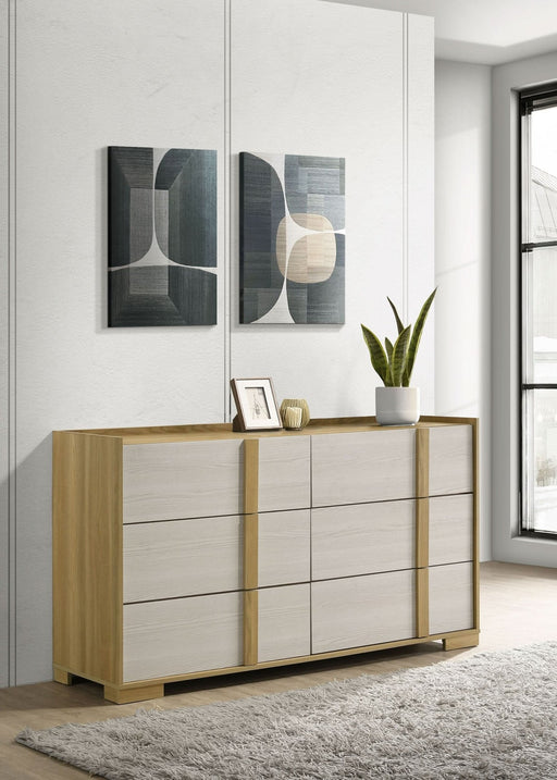 Hyland 6 - drawer Dresser Natural - Walo Furniture