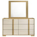 Hyland 6 - drawer Dresser with Mirror Natural - Walo Furniture