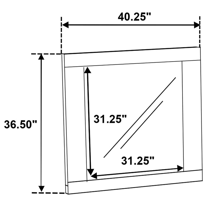 Hyland Dresser Mirror Natural - Walo Furniture