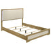 Hyland Eastern King Panel Bed LED Headboard Natural - Walo Furniture