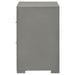 Ives 2 - drawer Nightstand Bedside Table Grey High Gloss - Walo Furniture