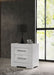 Ives 2 - drawer Nightstand Bedside Table White High Gloss - Walo Furniture