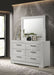 Ives 6 - drawer Dresser and Mirror White High Gloss - Walo Furniture