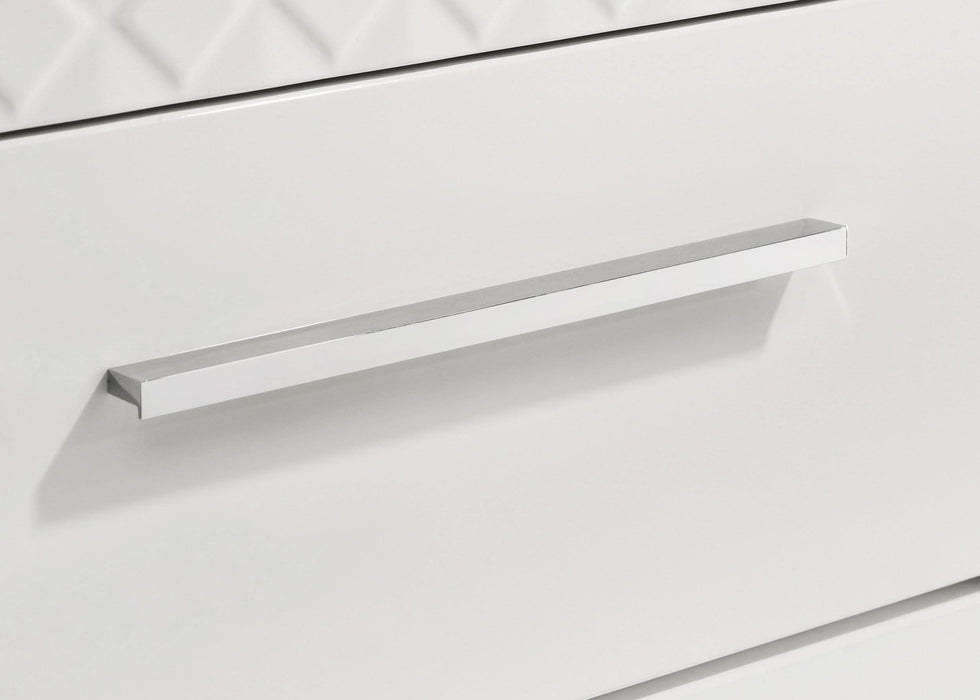 Ives 6 - drawer Dresser Cabinet White High Gloss - Walo Furniture