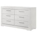 Ives 6 - drawer Dresser Cabinet White High Gloss - Walo Furniture