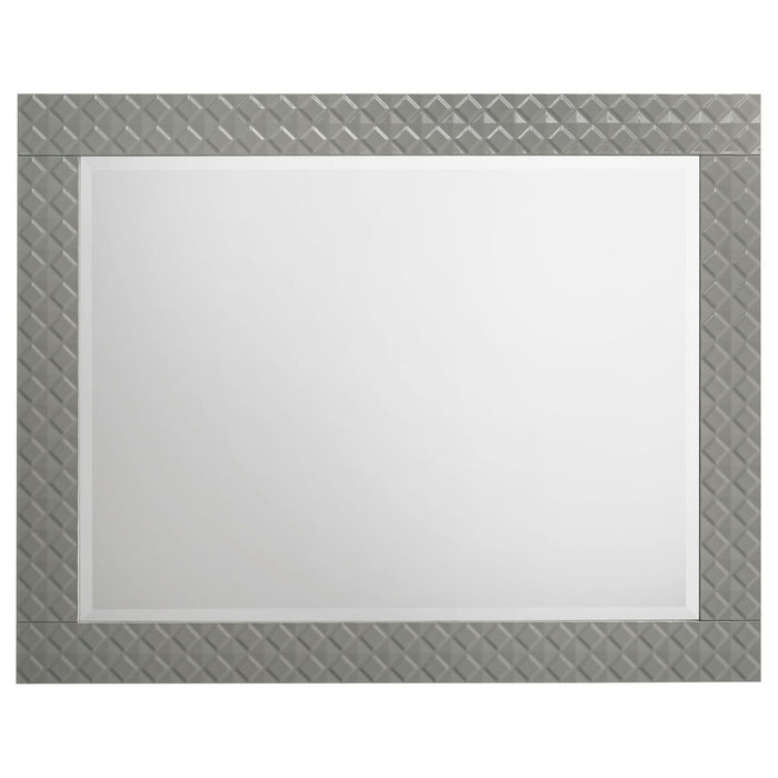 Ives Dresser Mirror Grey High Gloss - Walo Furniture