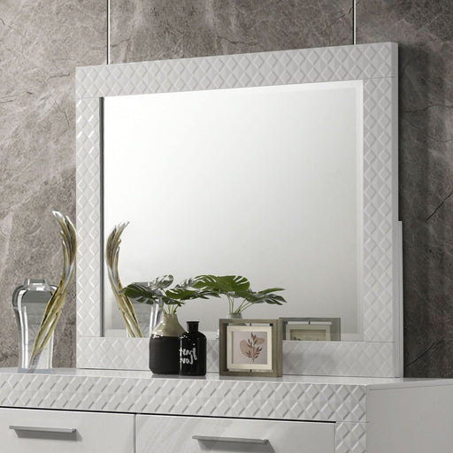 Ives Dresser Mirror White High Gloss - Walo Furniture