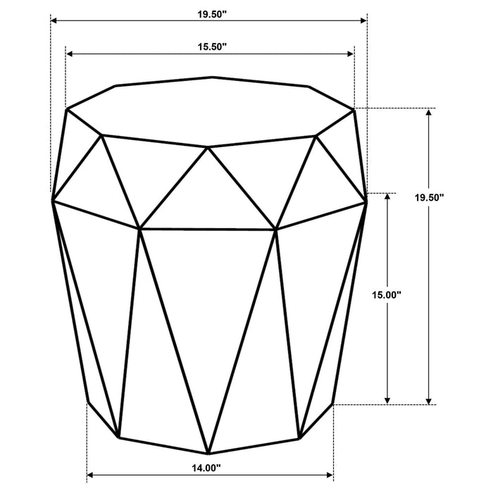 Jacinto Octagonal Solid Mango Wood Side Table Grey - Walo Furniture