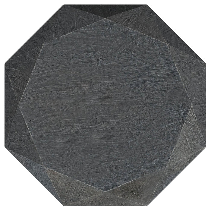 Jacinto Octagonal Solid Mango Wood Side Table Grey - Walo Furniture