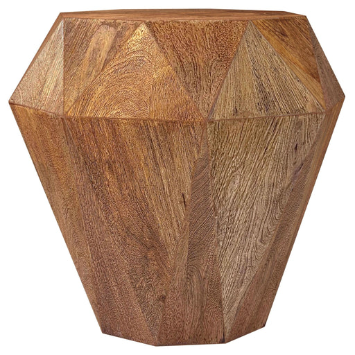 Jacinto Octagonal Solid Mango Wood Side Table Natural Brown - Walo Furniture