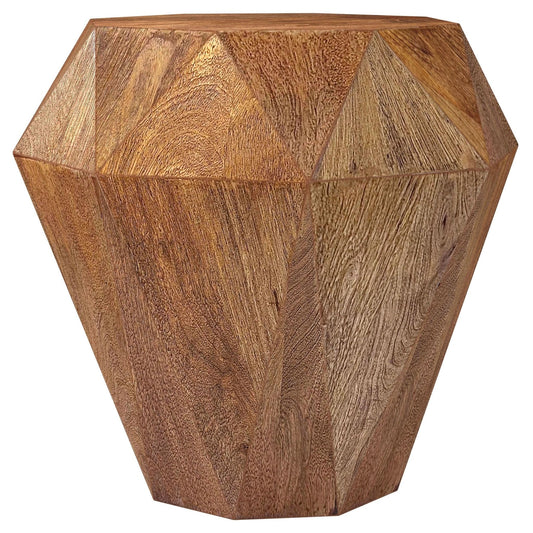 Jacinto Octagonal Solid Mango Wood Side Table Natural Brown - Walo Furniture