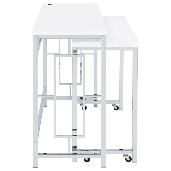 Jackson 4 - piece Multipurpose Counter Height Table Set White - Walo Furniture