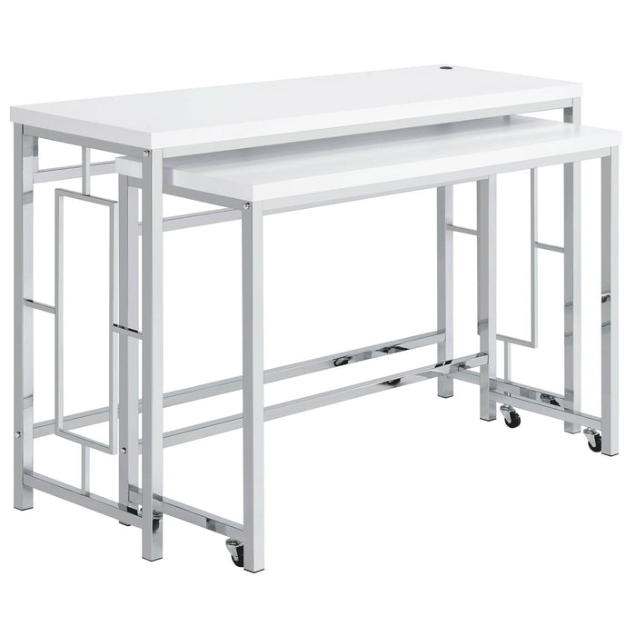 Jackson 4 - piece Multipurpose Counter Height Table Set White - Walo Furniture