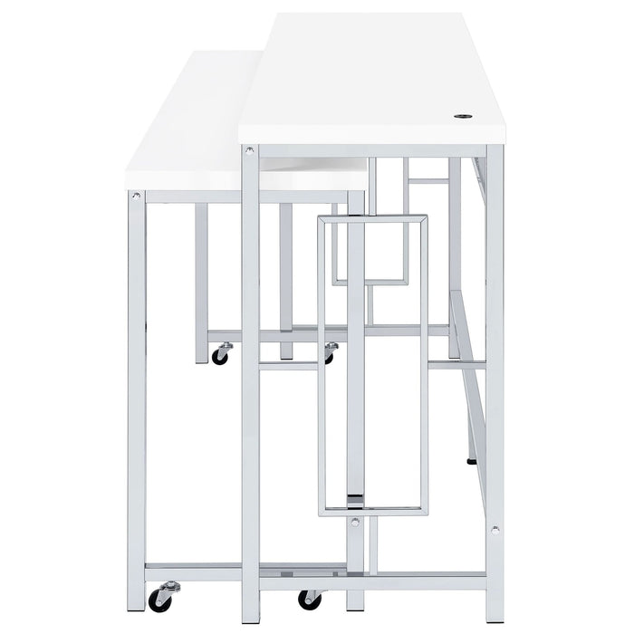 Jackson 5 - piece Multipurpose Counter Height Table Set White - Walo Furniture