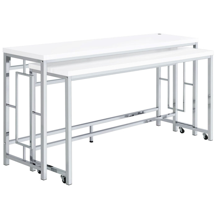 Jackson 5 - piece Multipurpose Counter Height Table Set White - Walo Furniture