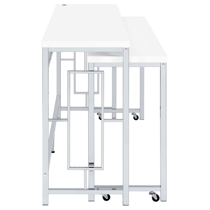 Jackson 5 - piece Multipurpose Counter Height Table Set White - Walo Furniture