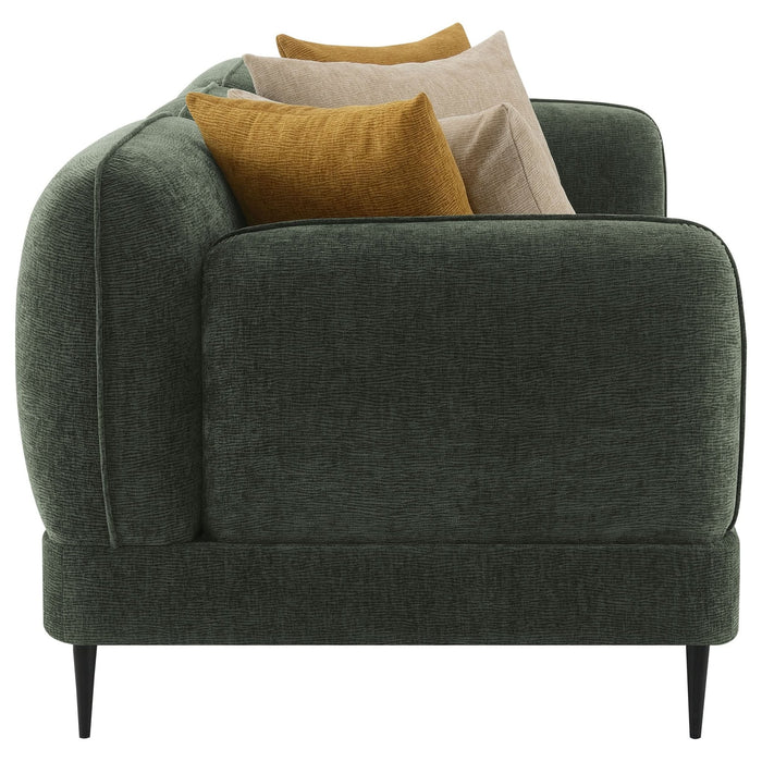 Jade 2 - piece Chenille Upholstered Sofa Set Green - Walo Furniture