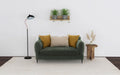 Jade Chenille Upholstered Modern Track Arm Loveseat Green - Walo Furniture