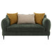 Jade Chenille Upholstered Modern Track Arm Loveseat Green - Walo Furniture